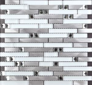 Classical Top Sale Glass Mix Aluminum Mosaic Tile for Home Constrouction