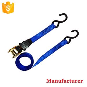 1inch 8ft 10ft 12ft 15ft Custom Locking Ratchet Tie Down Straps Set Cargo Webbing with Coated S Hooks