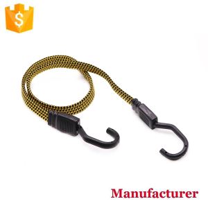 Flat Strap Bungee Elastic Rope Cord Fat Bungee cord with Plastic Hook