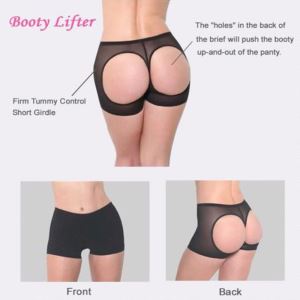 Butt Lifter Shaper Tummy Control Panties Buttocks Open OO Instan Boyshorts