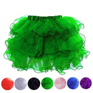 8 Colors Multi Layered Ruffle Mini Skirt Tutu Costume Petticoat Size S-2XL
