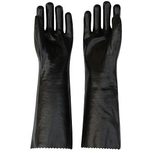 Black PVC Chemical Resistant Coated Gloves