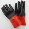 Double Color PVC Coated Working Gloves with PVC Chips on Palm and Fingers