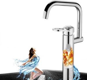 Hot Selling Brass Basin CE Approved Instantaneous Rotary Heat Faucet