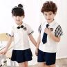 Bulk Kids Primary School Uniforms Manufacturers Design White Color With Tie