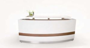High Quality Wooden Reception Counter Design and Modern Reception Desk for Retail Store