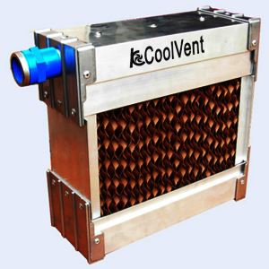 Kcoolvent Aluminum Frame Water Cooling System Evaporative Cooling Pad of 7060 5090 7090 For Hatcheries Dairy Farms Vegetable Storage Floriculture Cooling Fan