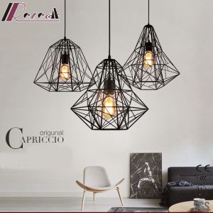 Modern Decorative Black Rustic Designer Industrial Bulb Pendant Lighting with Living Room