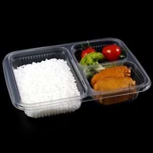 Disposable PP Transparent Plastic Lunch Box With Lid
