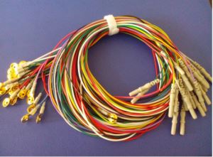High Quality Gold Plated Copper EEG Electrodes Cable/by Golden