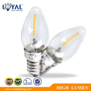 High Efficiency IP68 Waterproog Glass Cover 0.6W E14 COB LED Filament Car Bulb