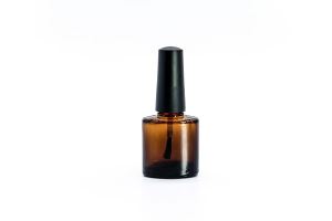 7.5ml 0.25oz Empty Amber Glass Nail Polish Bottle with Brush and Cap