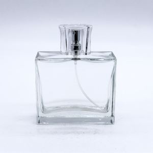 Custom Design Cubiod Shape 100ml Clear Empty Glass Perfume Bottle