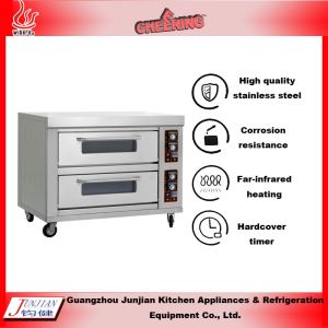 Industrial Two Layer Four Tray Deck Oven for Bread Cake Pizza