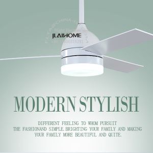 3 Blade White Modern DC Ceiling Fans With Lights And Remote
