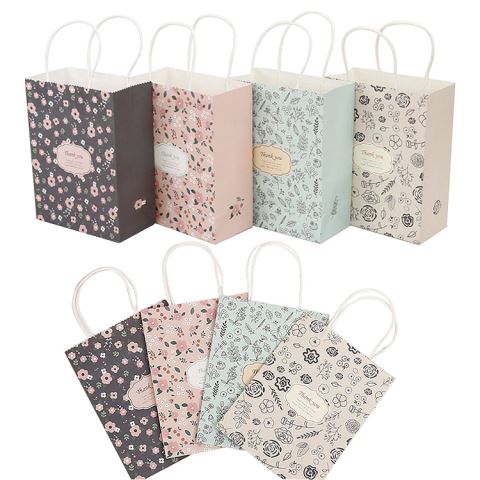 Printed Recycle Folding Handle Gift Paper Bag