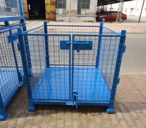 Butterfly Iron Cages Mobile Folding Cage Supplier For Warehouse Storage