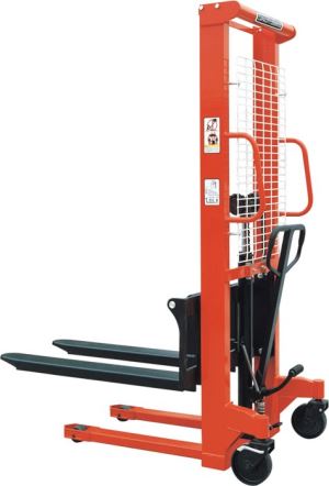 Low Price Manual Stacker with Fixed or Adjustable forks Lift Up from 1.6M to 3.5M