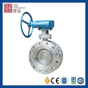 API Standard High Performance High Pressure Raised Face Double Flange Stainless Steel Triple Eccentric Butterfly Valve
