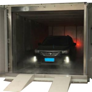 Drive in Cold Start Radiation Engine Exhaust Painting Facing Wind Air Tunnel Test Chamber Room