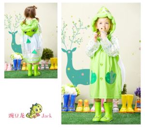 Fashion Design PVC Kids Rain Coat