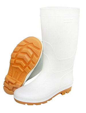 White Light Duty PVC Boots