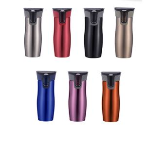 Stainless Steel Travel Mug With Easy-Clean Lid