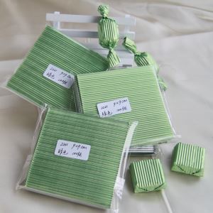 Light Green Chocolate Foil Wrapping With Embossing Sheets Food Grade In 3.5 X3.5 Inch