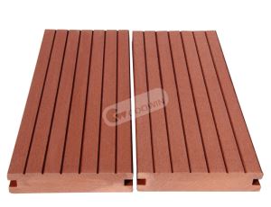Red Wood Color WPC Terrace Flooring