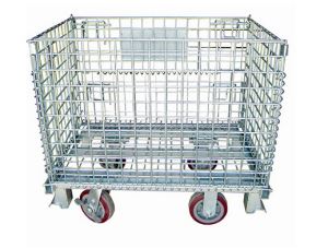 Wholesale Galvanized Iron Wire Mesh Pallet Container Logistics Roll Cage