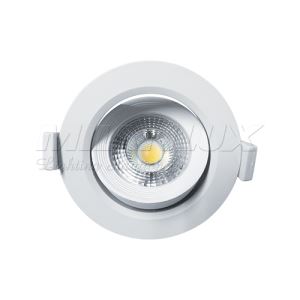 MILANLUX 10W Round 90Lm/W Dimmable Bathroom Downlights With Gimbal Design
