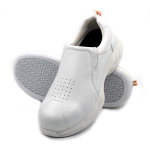 White Micro Fiber Leather Nurse Shoes White Clogs, Safety Diabetic Shoes