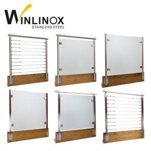 Outdoor Frameless Polish Stainless Steel Glass Balcony Railing Designs