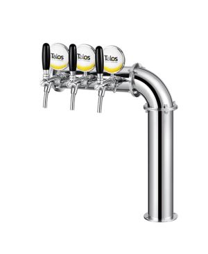 Draft Beer Dispensing Equipment L-shaped Beer Column L Beer Tower Pub Equipment with LED and Kinds of Specifications ( 3 Color Optional)