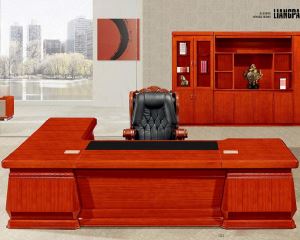 New Design Multifunction Cable Wood Solid Teak Veneer Big Size Office Table