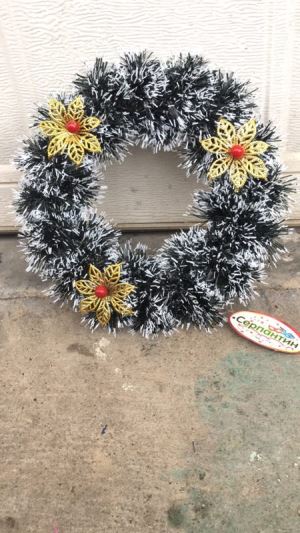 38cm Christmas Decoration Tinsel Christmas Wreath