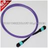 Stainless Steel Pinned Fiber Optical MTP - MTP Trunk Cable 12 Strands 9 Micron