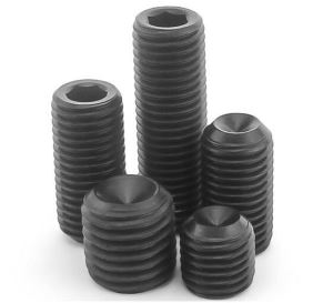 ASTM High Strength Black Oxide Hex Socket Cup Point Set Grub Screw 1/2"x1/2"
