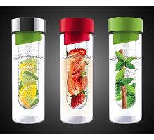 Sport Water Bottle with Fruit Infuser for Naturally Flavored Water