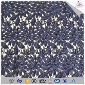 Popular Blue Guipure Lace Fabric For Garments