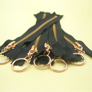Closed End Metal 5# Zippers with Anti Copper Nickel Teeth for Shoes Luggage Bags