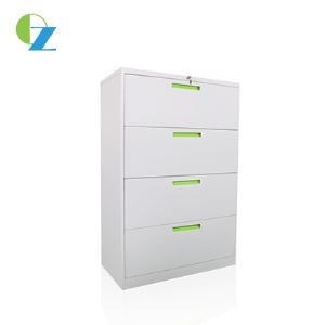 Four Drawer Knock Down Steel Lateral Filing Cabinet with Hanging Bar