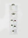 HAO 5 Tiers Spine Floating Wall Shelves,Wide Column Shelf,Mounted Book Shelves White