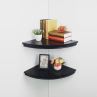 HAO Set Of 2 Large Classic Radial Corner Wall Shelves MDF Floating Shelving Approx 17 Inch
