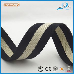 38 Mm Black and White Cotton Ribbon