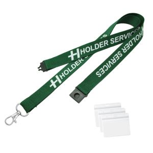 3/4'' No-minimun Cheap Flat Safety breakaway ID Badge holder Lobster claw Polyester lanyards
