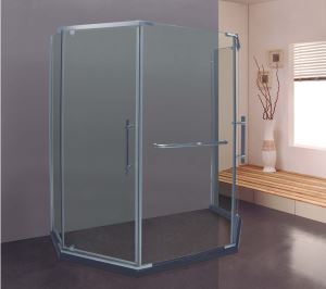 Frameless Double Hinged Shower Door, 71in. Width, 3/8 inch Glass, Chrome Finish (KK8020)