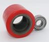 Cast Iron Red PU Roller Wheel For Pallet Truck