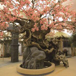 Artificial Landscaping Plants Sculptured Cherry Blosoom Tree