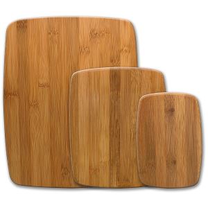 Kitchen Accessories Extra Thick Eco-Friendly Bamboo Cutting Board Set 3 Piece Durable Bamboo Wood Chopping